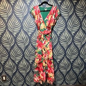 Bar III Floral Maxi Wrap Dress